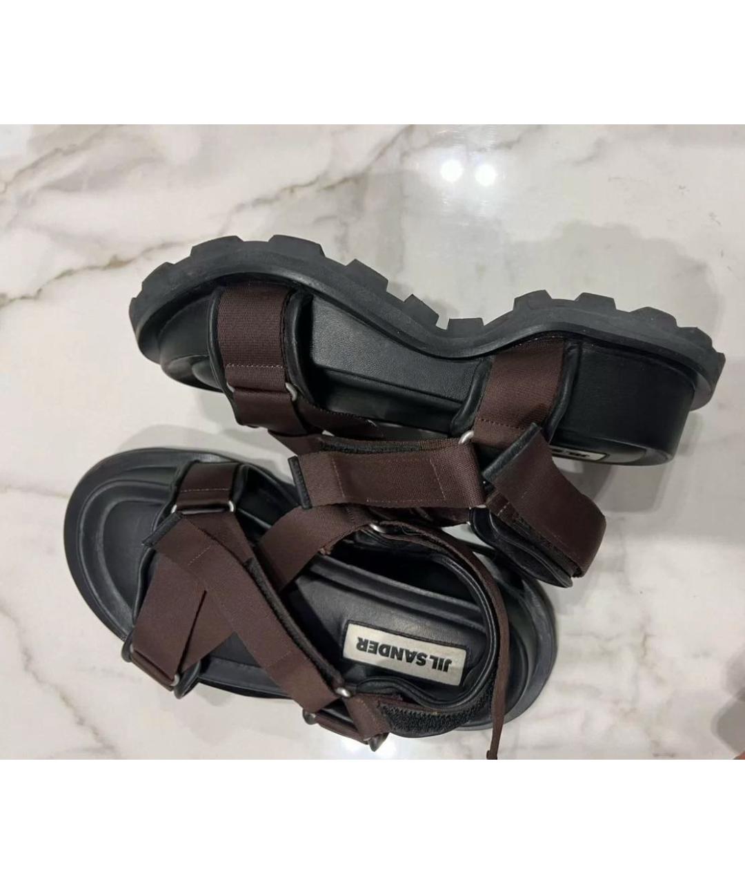 JIL SANDER Коричневые босоножки, фото 8