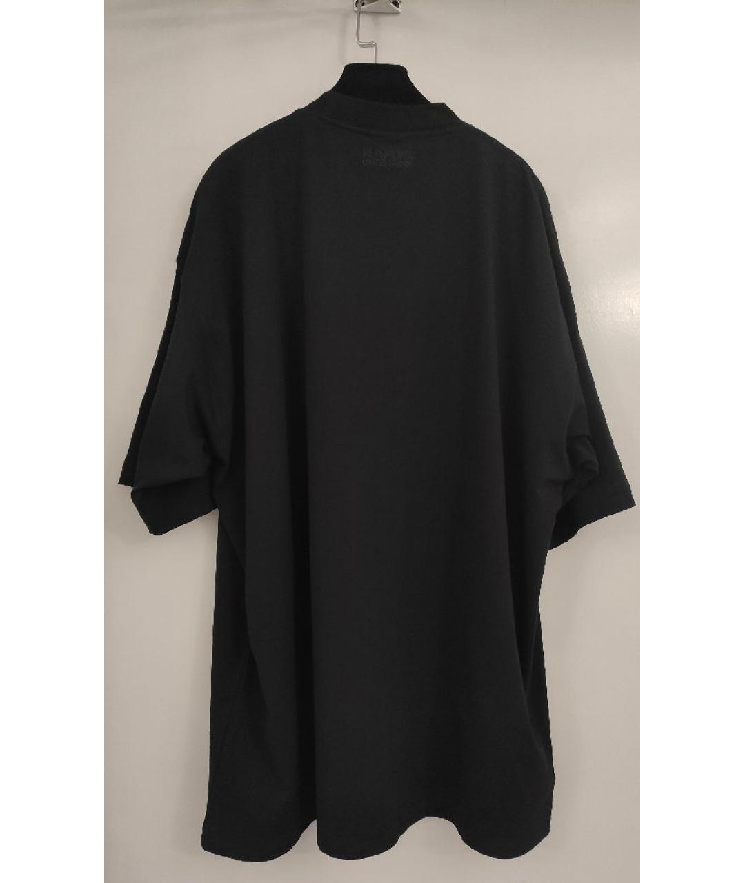 VETEMENTS Черная хлопковая футболка, фото 2
