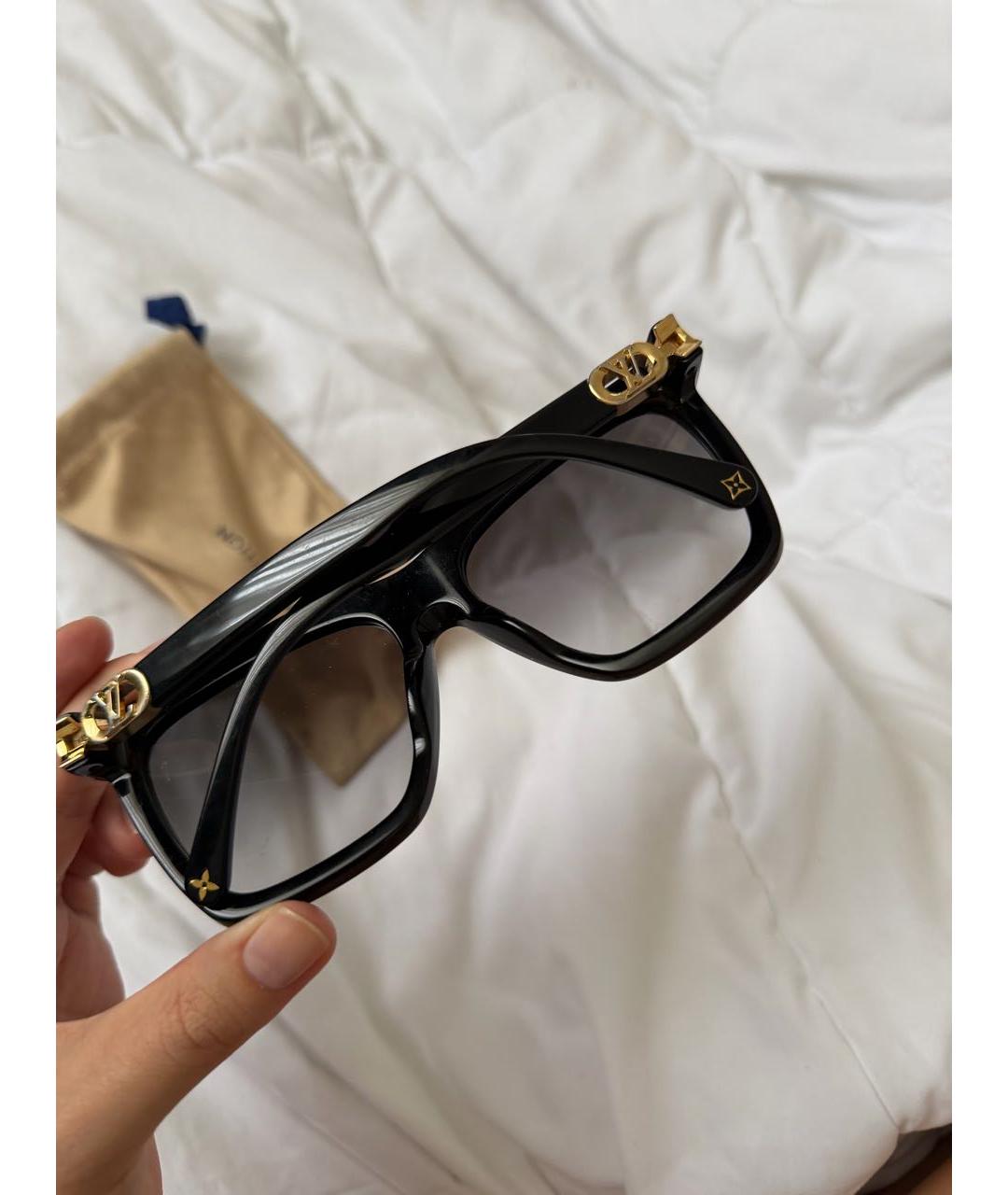 LOUIS VUITTON Черные пластиковые солнцезащитные очки, фото 2