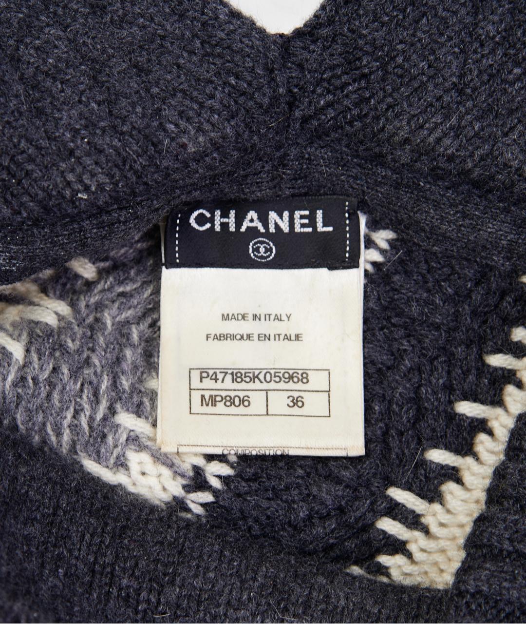 CHANEL Серый кашемировый джемпер / свитер, фото 3