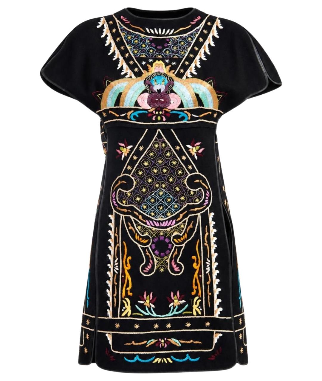 VALENTINO Черное шерстяное повседневное платье, фото 1