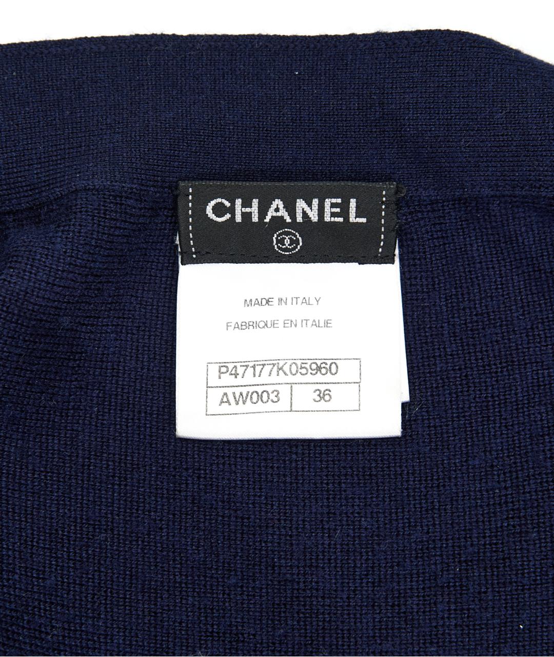 CHANEL Синий кашемировый костюм с брюками, фото 5