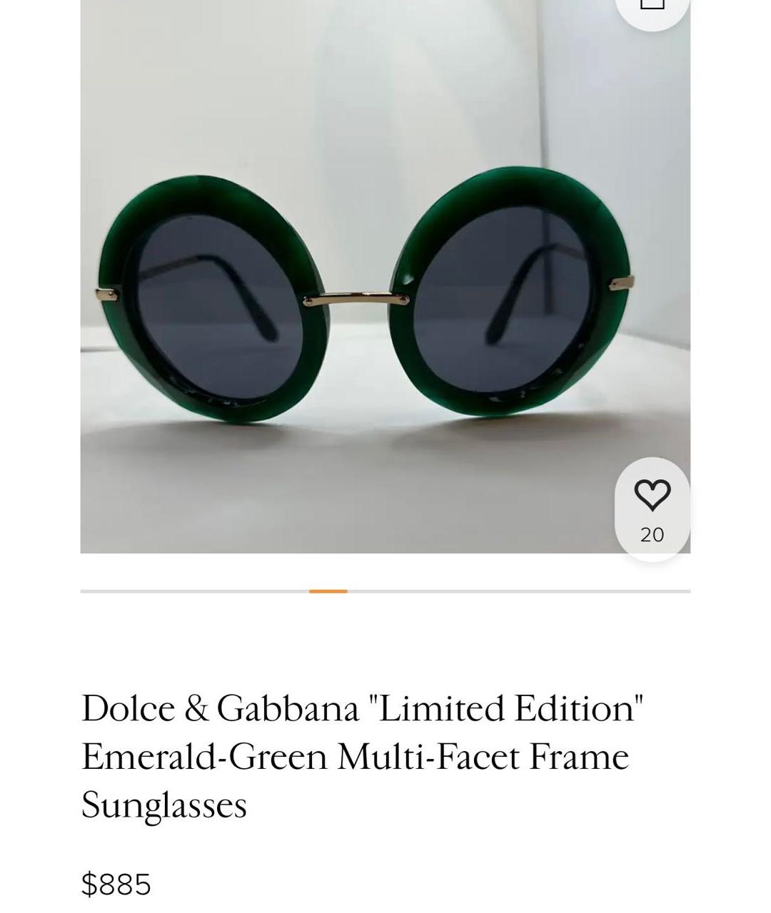 DOLCE&GABBANA Синие пластиковые солнцезащитные очки, фото 7