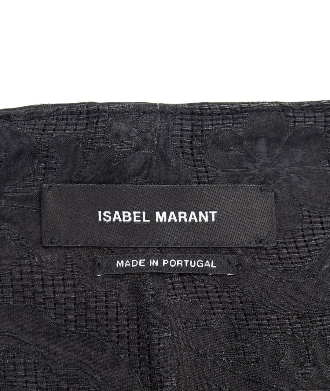 ISABEL MARANT Черная шелковая юбка мини, фото 2