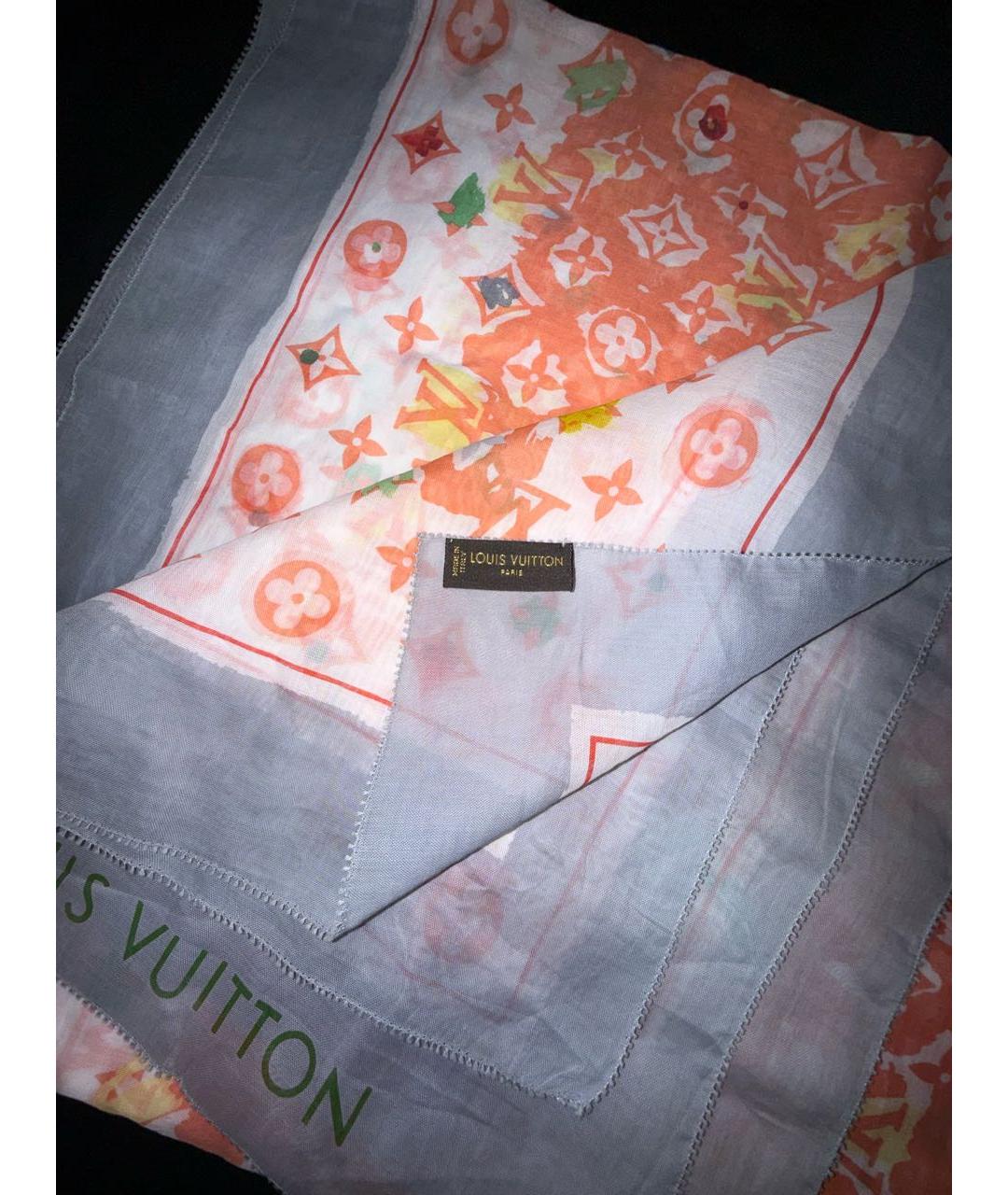 LOUIS VUITTON Мульти хлопковый шарф, фото 3