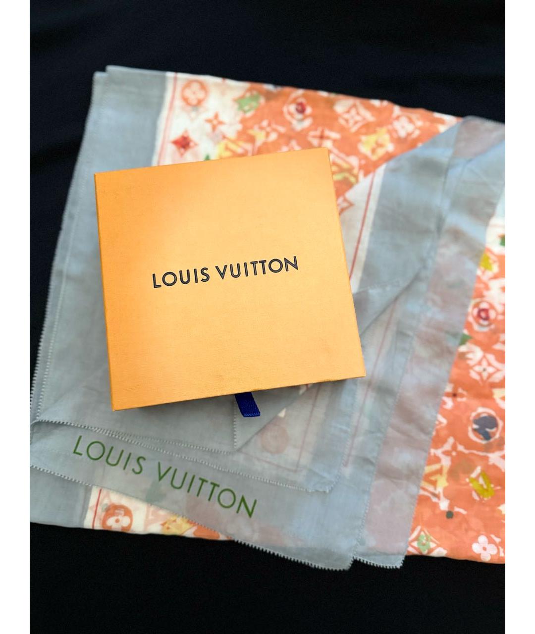 LOUIS VUITTON Мульти хлопковый шарф, фото 4