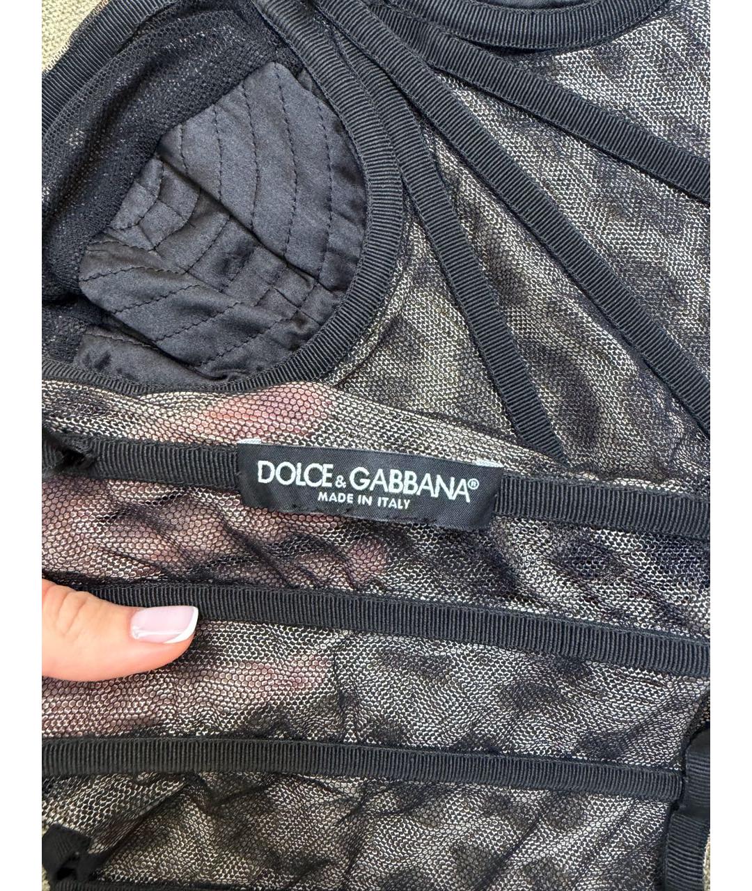 DOLCE&GABBANA Коричневый кружевной корсет, фото 4