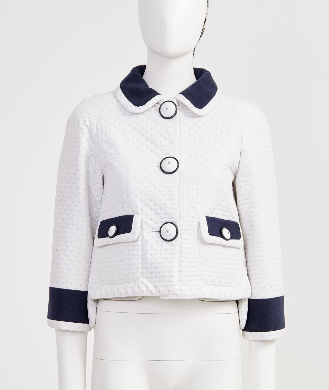 CHANEL Белая полиэстеровая куртка, фото 7
