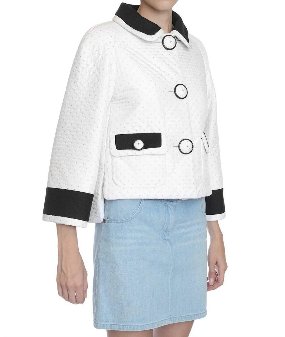 CHANEL Белая полиэстеровая куртка, фото 3