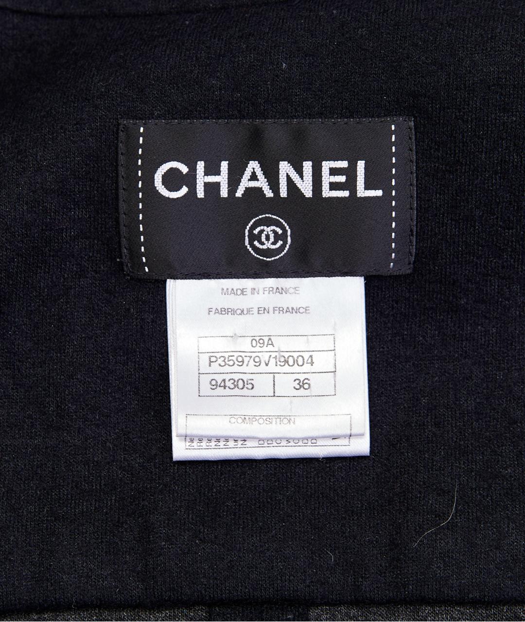 CHANEL Черное шерстяное повседневное платье, фото 3