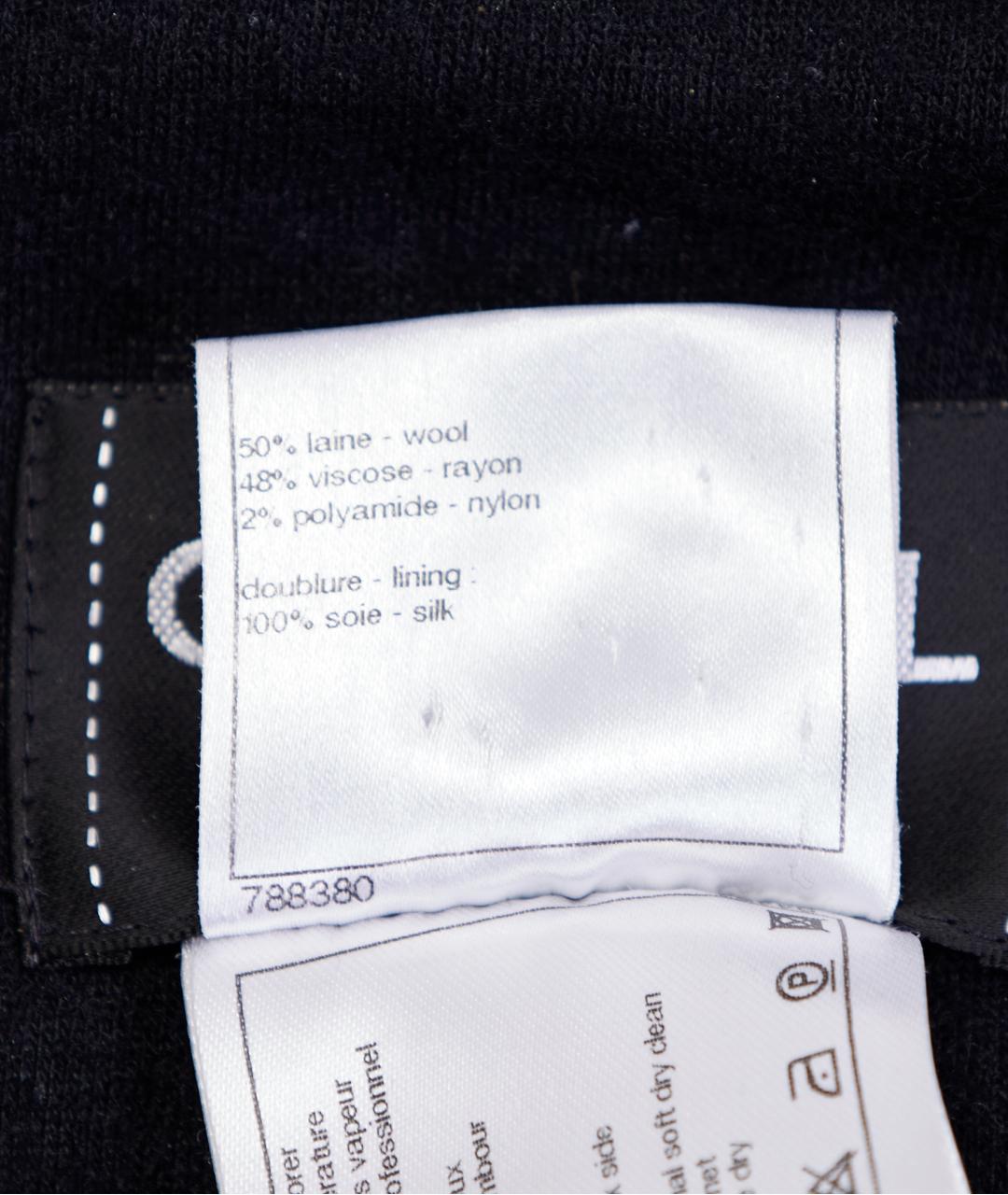 CHANEL Черное шерстяное повседневное платье, фото 4