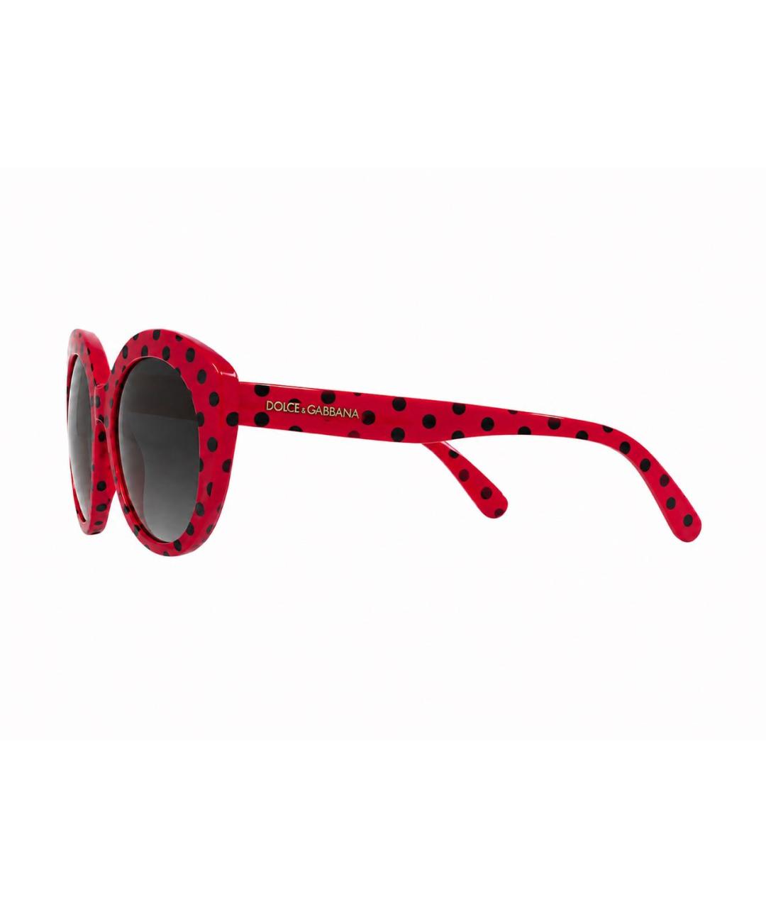 DOLCE&GABBANA Красные пластиковые солнцезащитные очки, фото 2