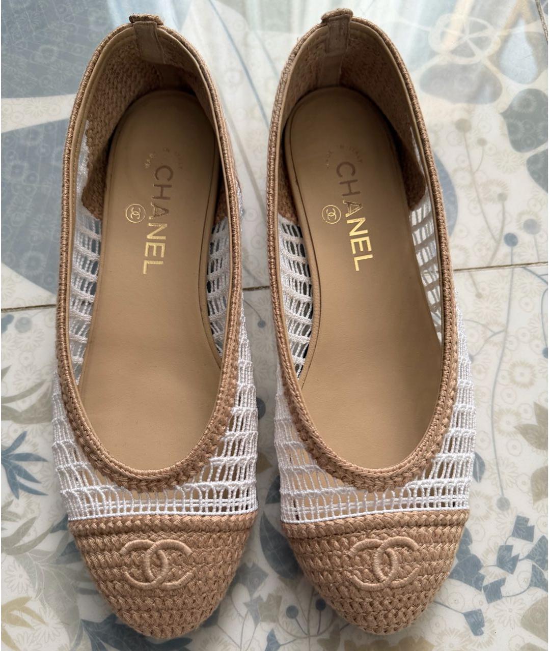 CHANEL Бежевые балетки, фото 2