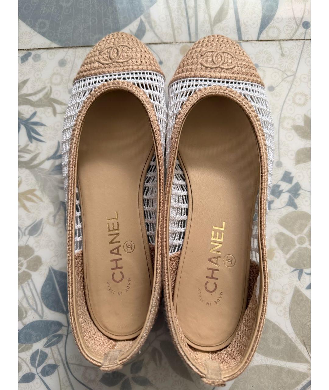 CHANEL Бежевые балетки, фото 3