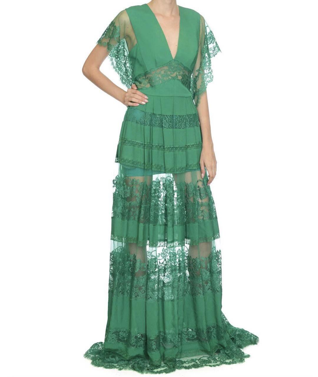 ELIE SAAB Зеленое хлопковое вечернее платье, фото 4
