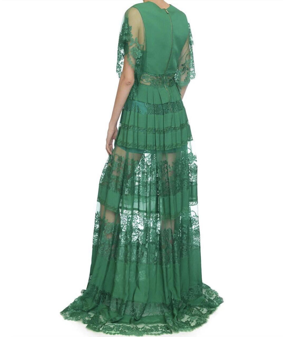 ELIE SAAB Зеленое хлопковое вечернее платье, фото 5