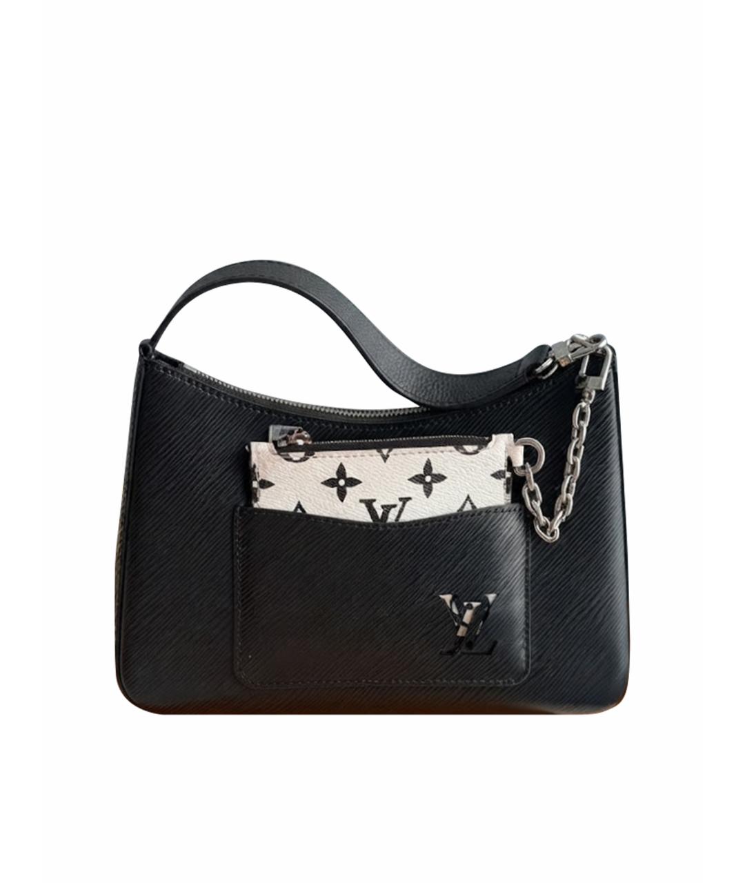 LOUIS VUITTON Черная кожаная сумка через плечо, фото 1