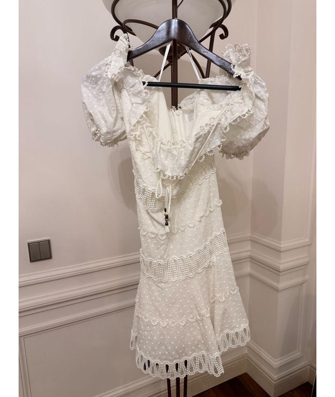 ZIMMERMANN Белое хлопковое повседневное платье, фото 2