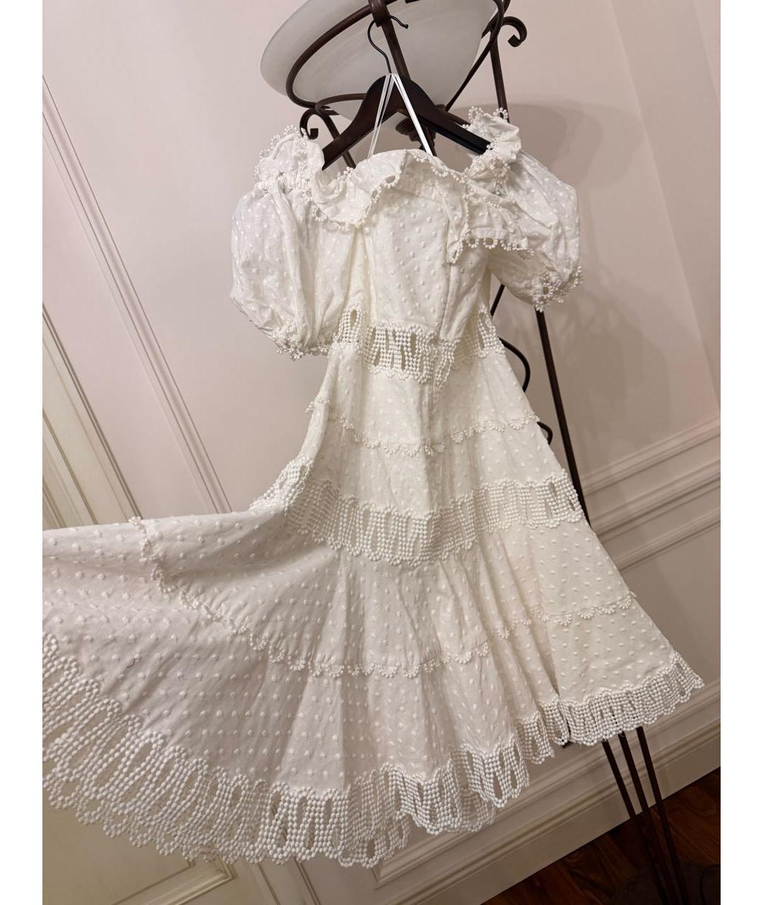 ZIMMERMANN Белое хлопковое повседневное платье, фото 5