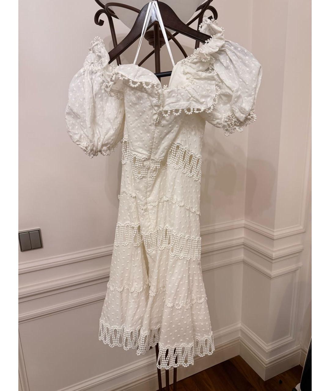 ZIMMERMANN Белое хлопковое повседневное платье, фото 4