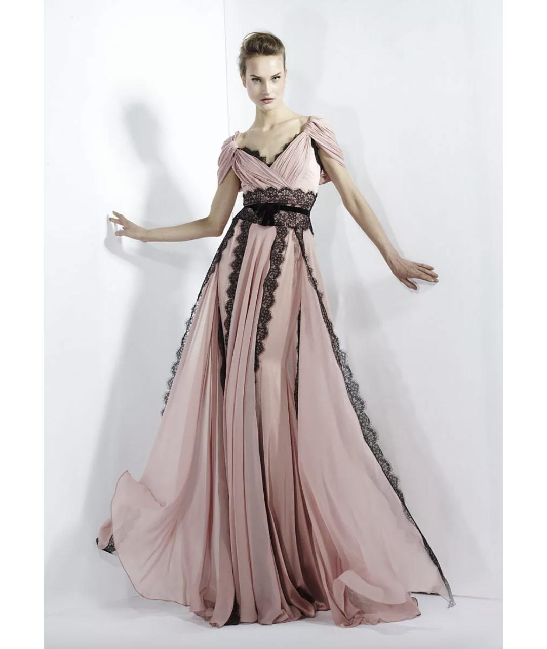 ZUHAIR MURAD Розовое шелковое вечернее платье, фото 3