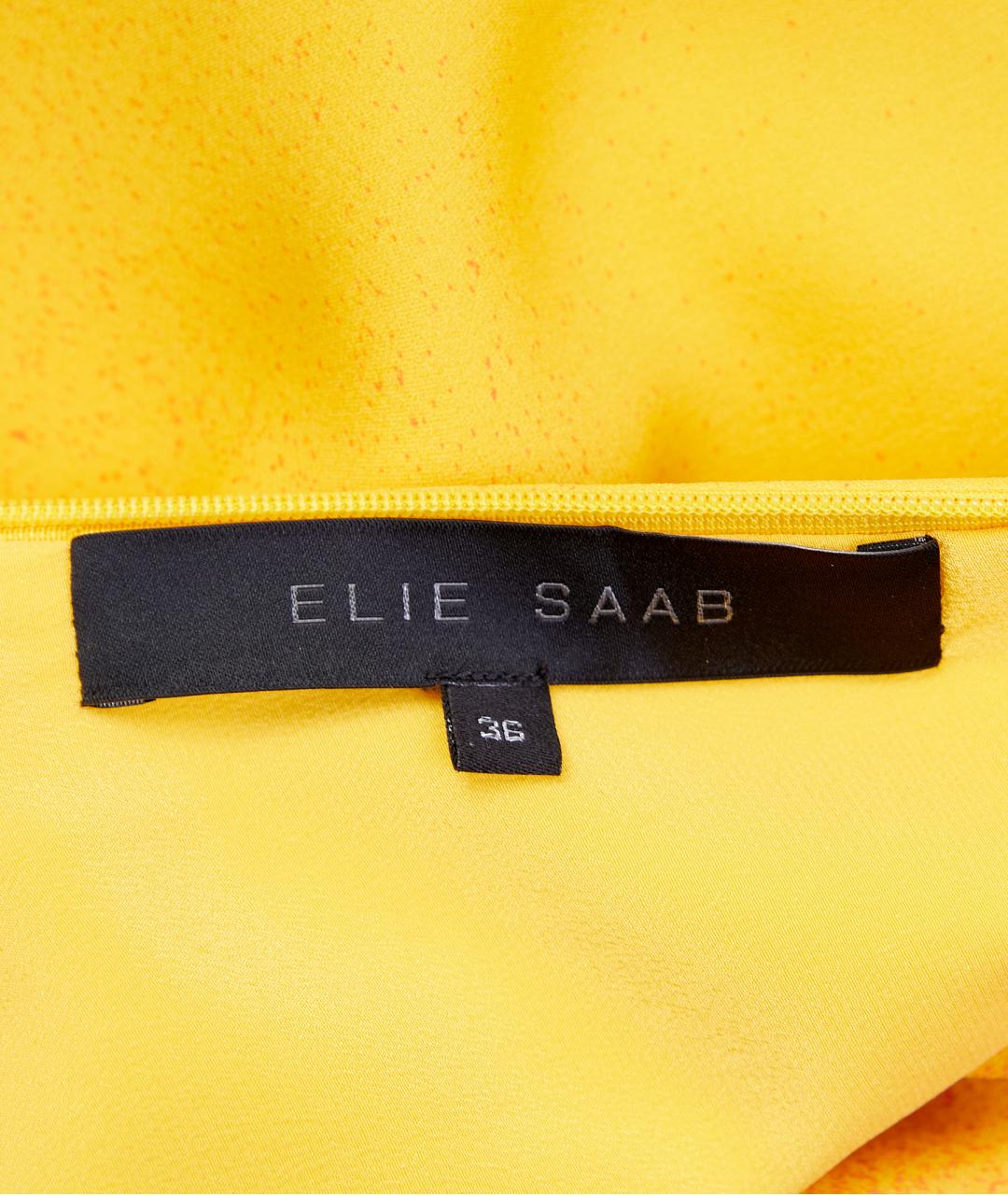 ELIE SAAB Желтое шелковое вечернее платье, фото 3