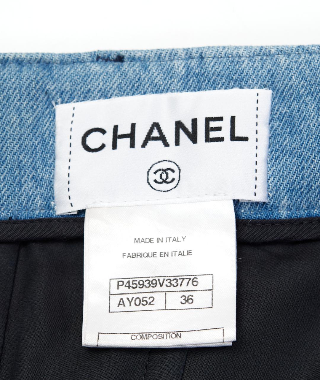 CHANEL Голубое хлопковое коктейльное платье, фото 2