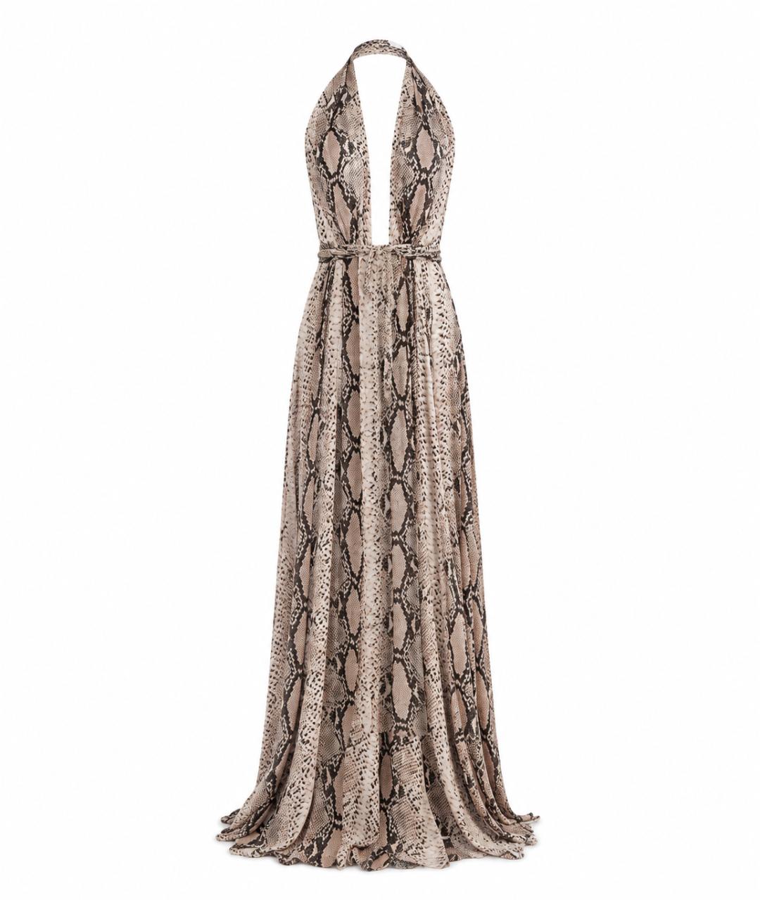 LANVIN Бежевое шелковое вечернее платье, фото 1