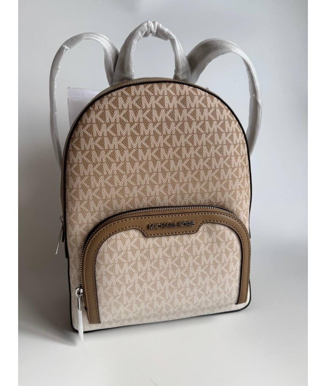 MICHAEL KORS Бежевый канва рюкзак, фото 2