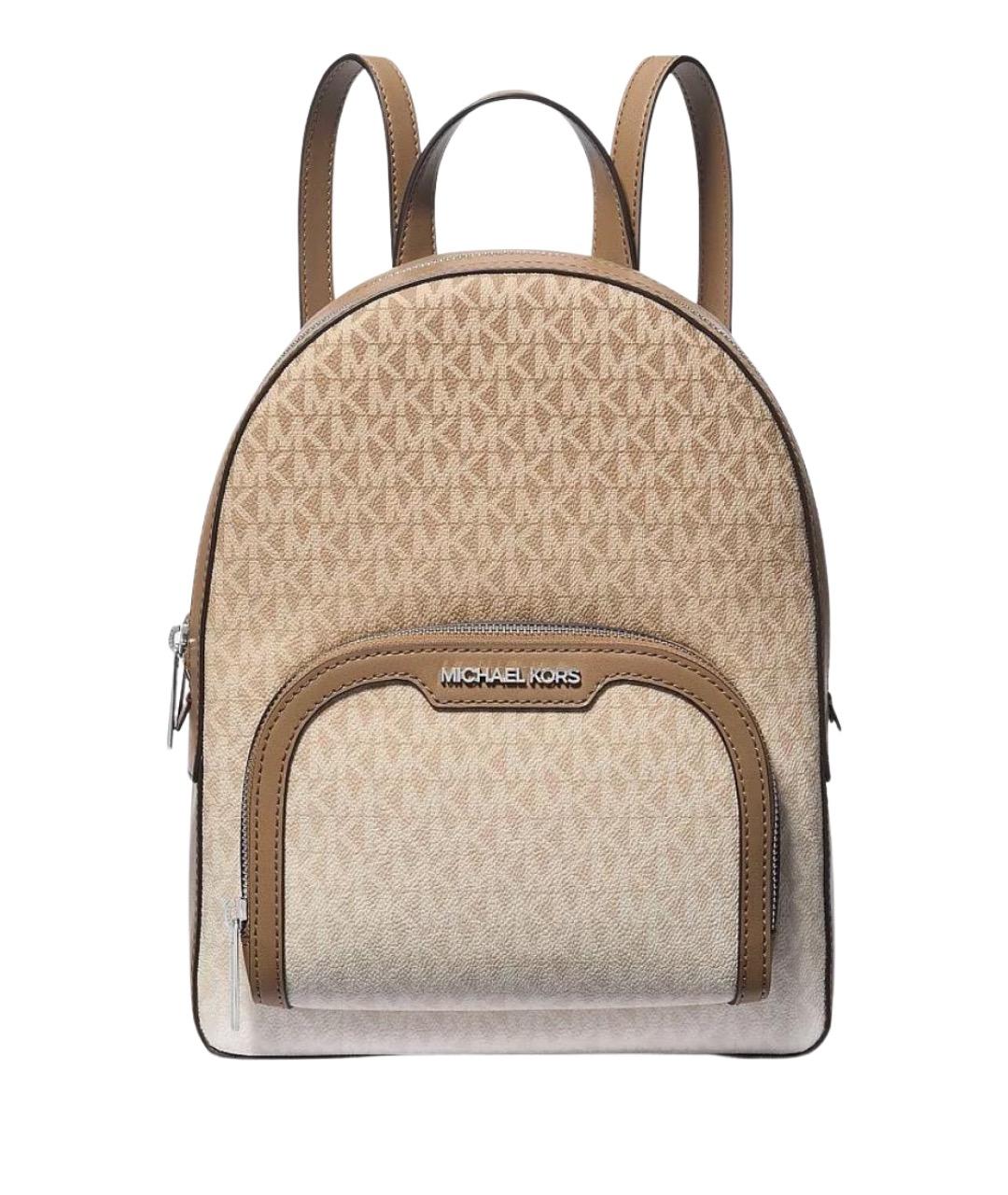 MICHAEL KORS Бежевый канва рюкзак, фото 1