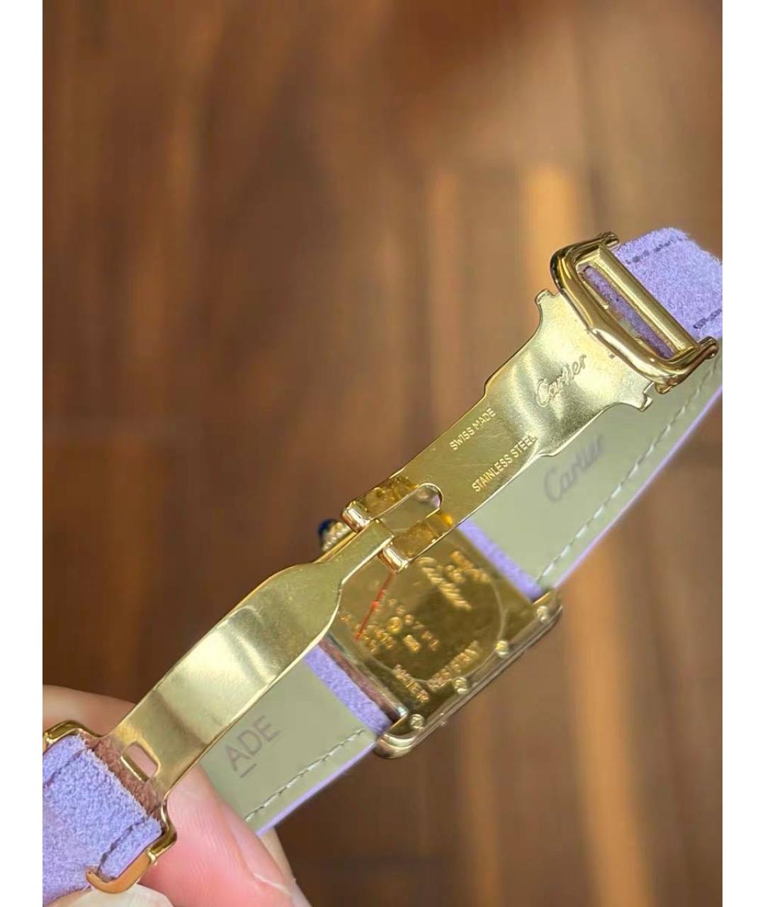 CARTIER Фиолетовые серебряные часы, фото 5