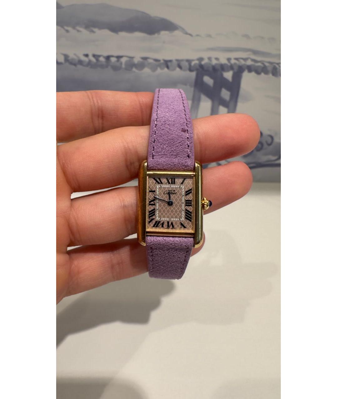 CARTIER Фиолетовые серебряные часы, фото 8