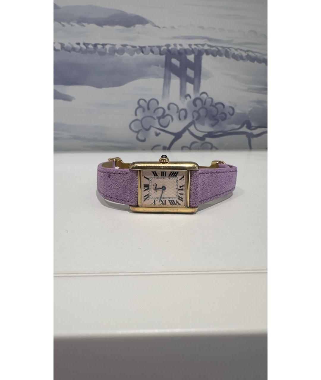 CARTIER Фиолетовые серебряные часы, фото 4