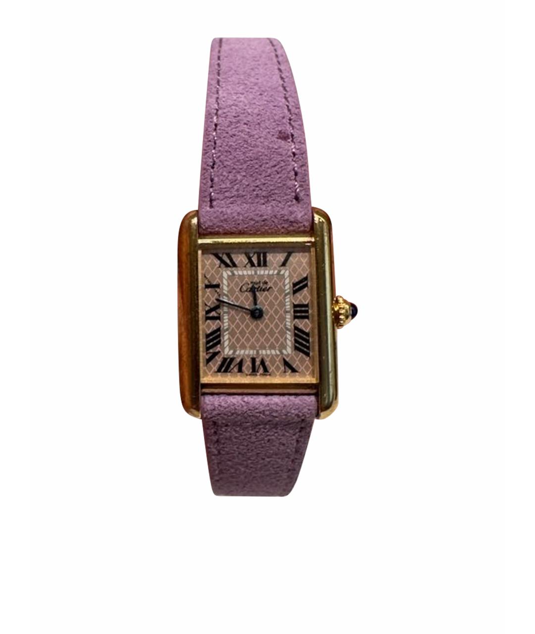 CARTIER Фиолетовые серебряные часы, фото 1