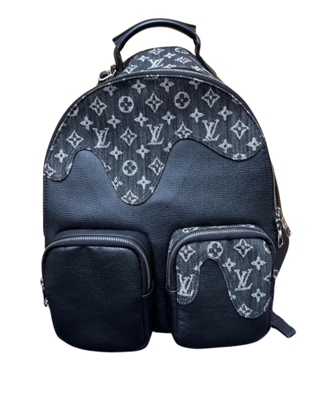LOUIS VUITTON Темно-синий кожаный рюкзак, фото 1