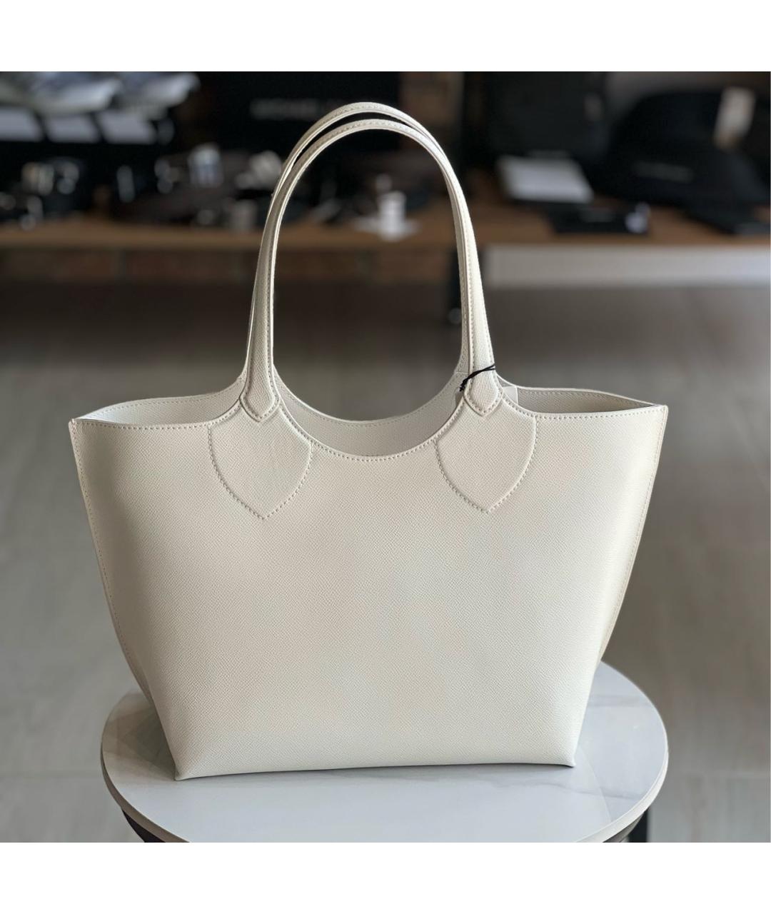 FURLA Белая кожаная сумка тоут, фото 3