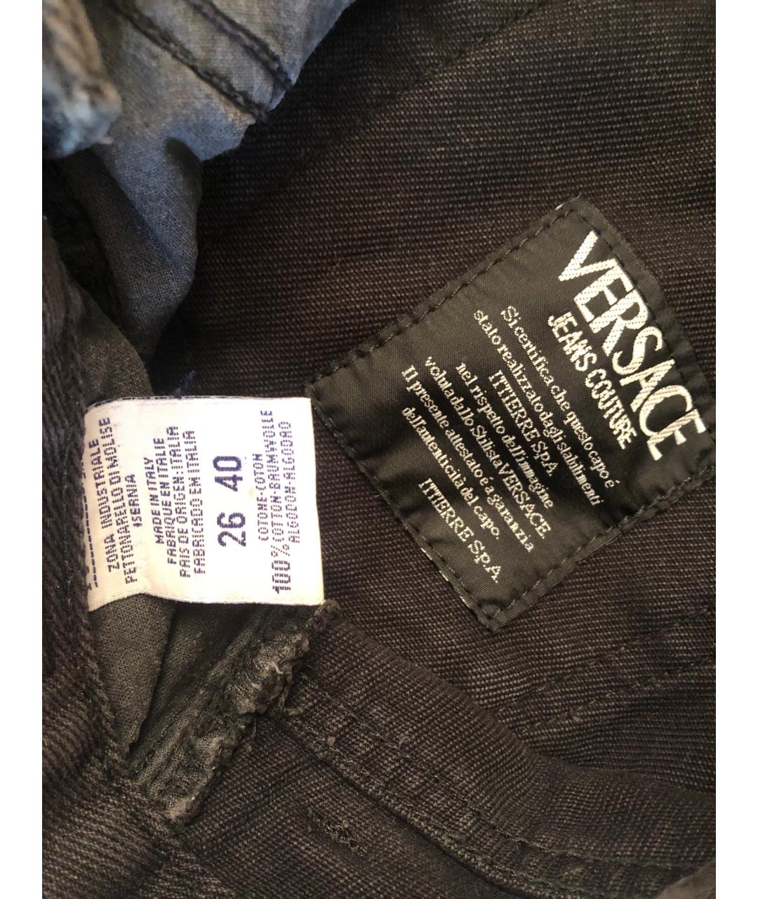 VERSACE JEANS COUTURE Черные хлопковые шорты, фото 5