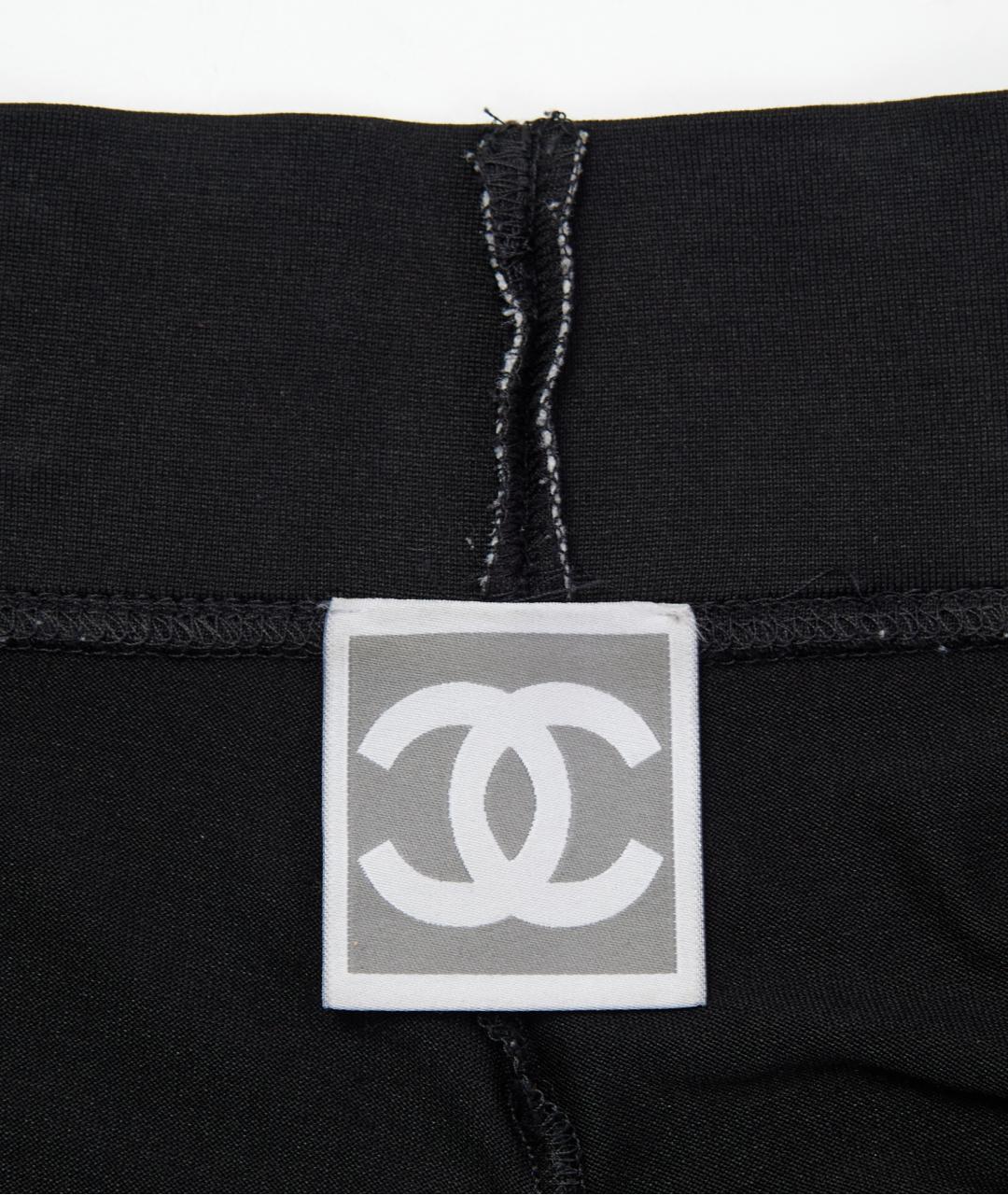 CHANEL Черный шелковый костюм с брюками, фото 5