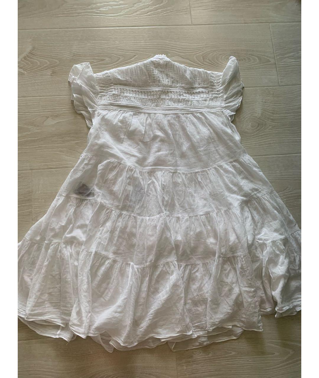 ISABEL MARANT ETOILE Белое хлопковое повседневное платье, фото 2