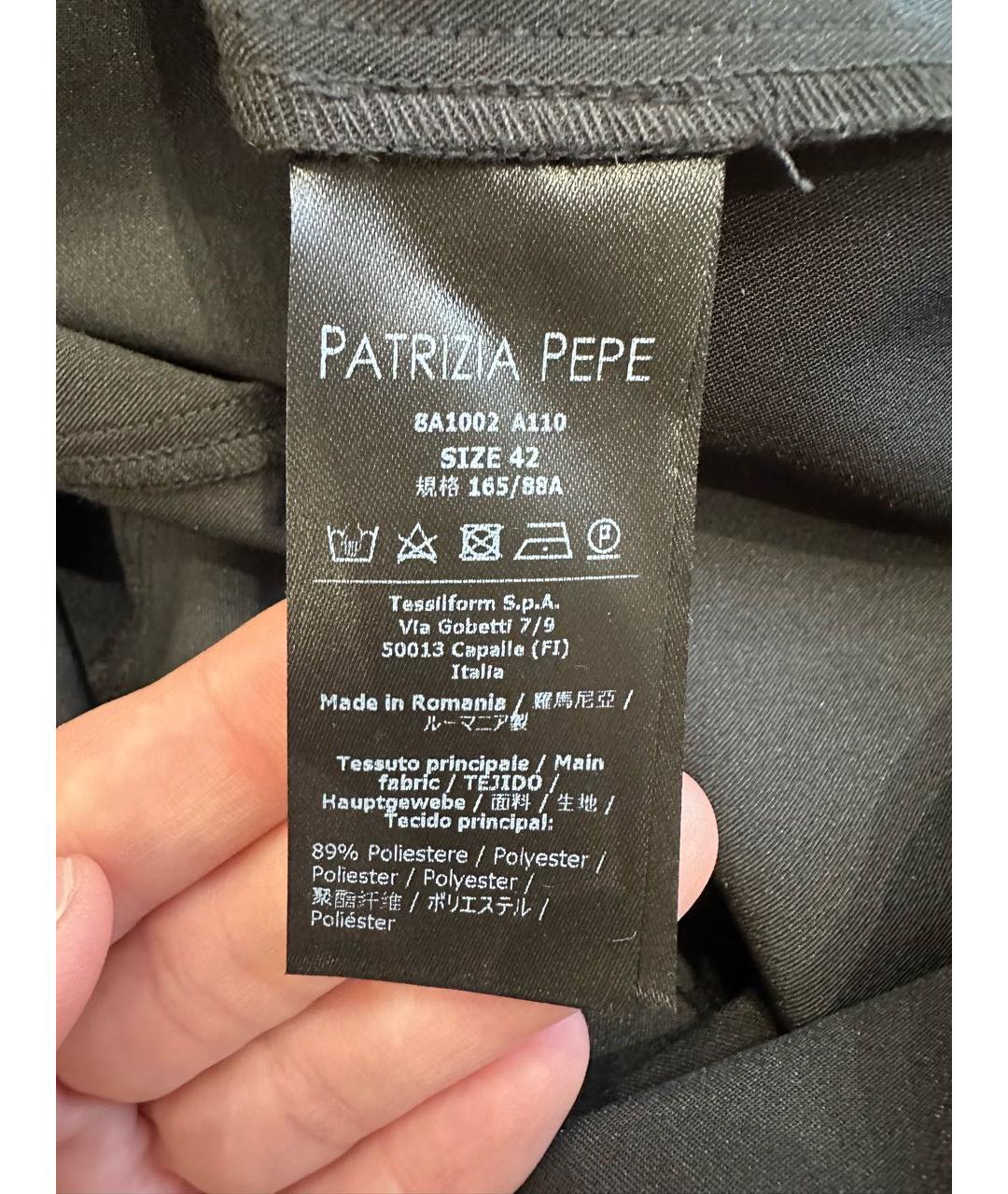 PATRIZIA PEPE Черное полиэстеровое коктейльное платье, фото 5