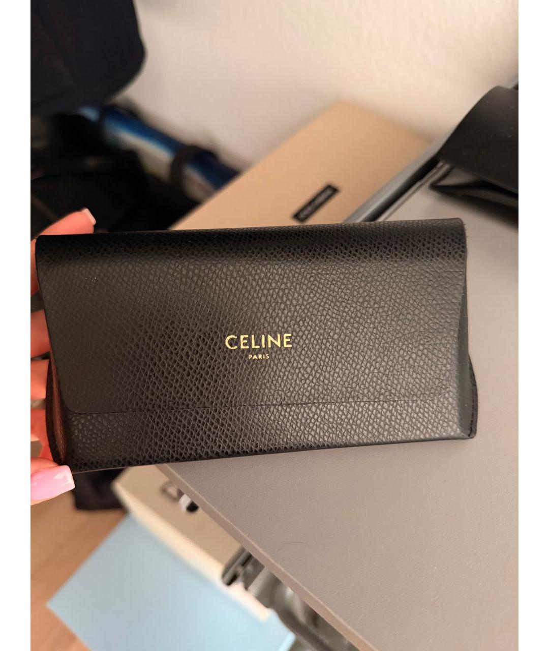 CELINE Золотые металлические солнцезащитные очки, фото 4