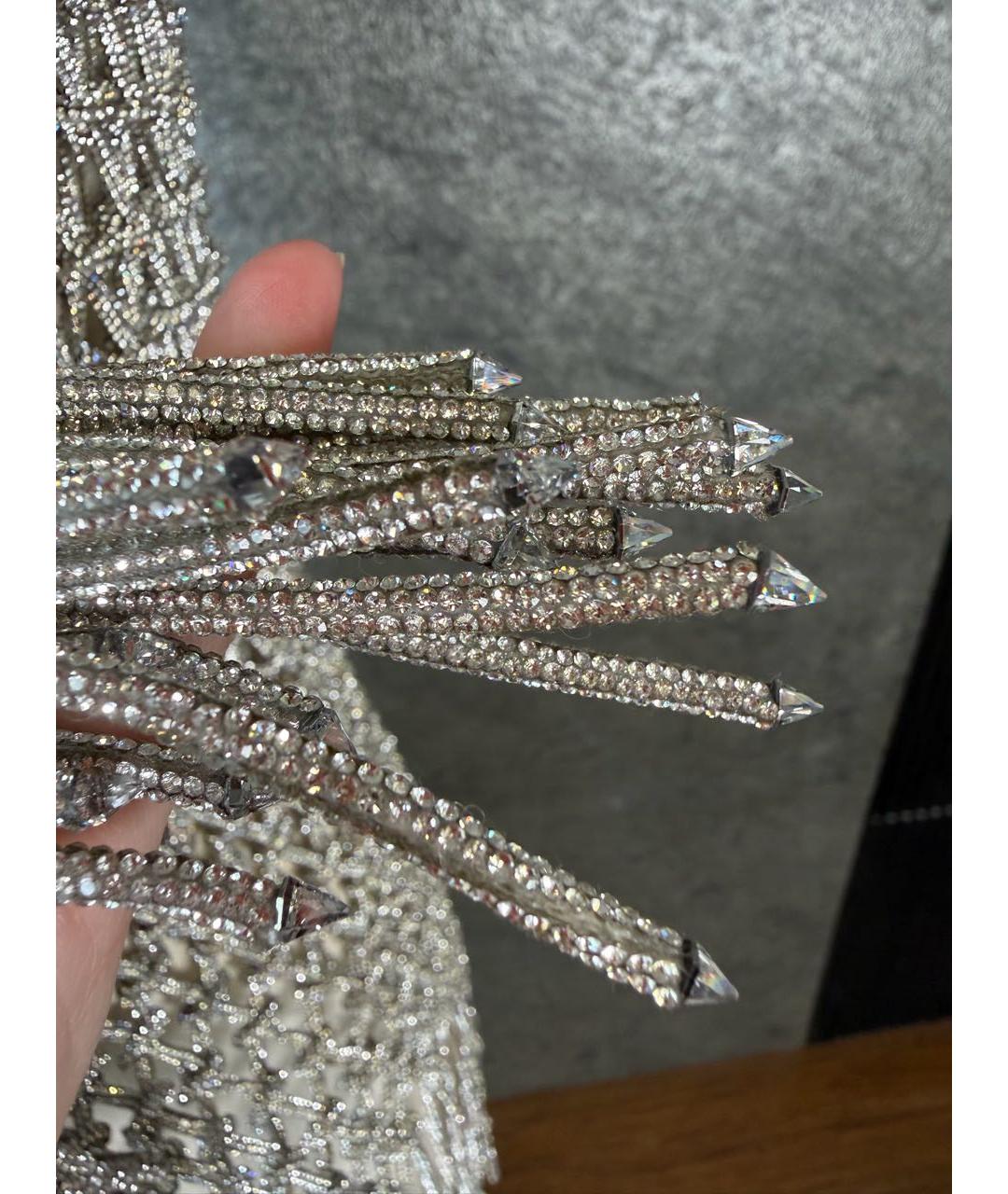 GIVENCHY Серебряное замшевое повседневное платье, фото 5