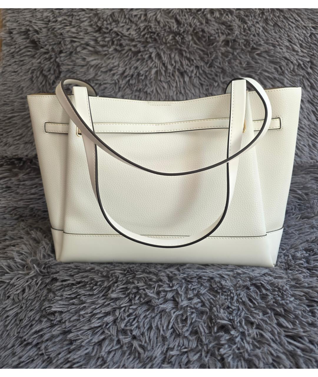 MICHAEL KORS Белая кожаная сумка тоут, фото 4