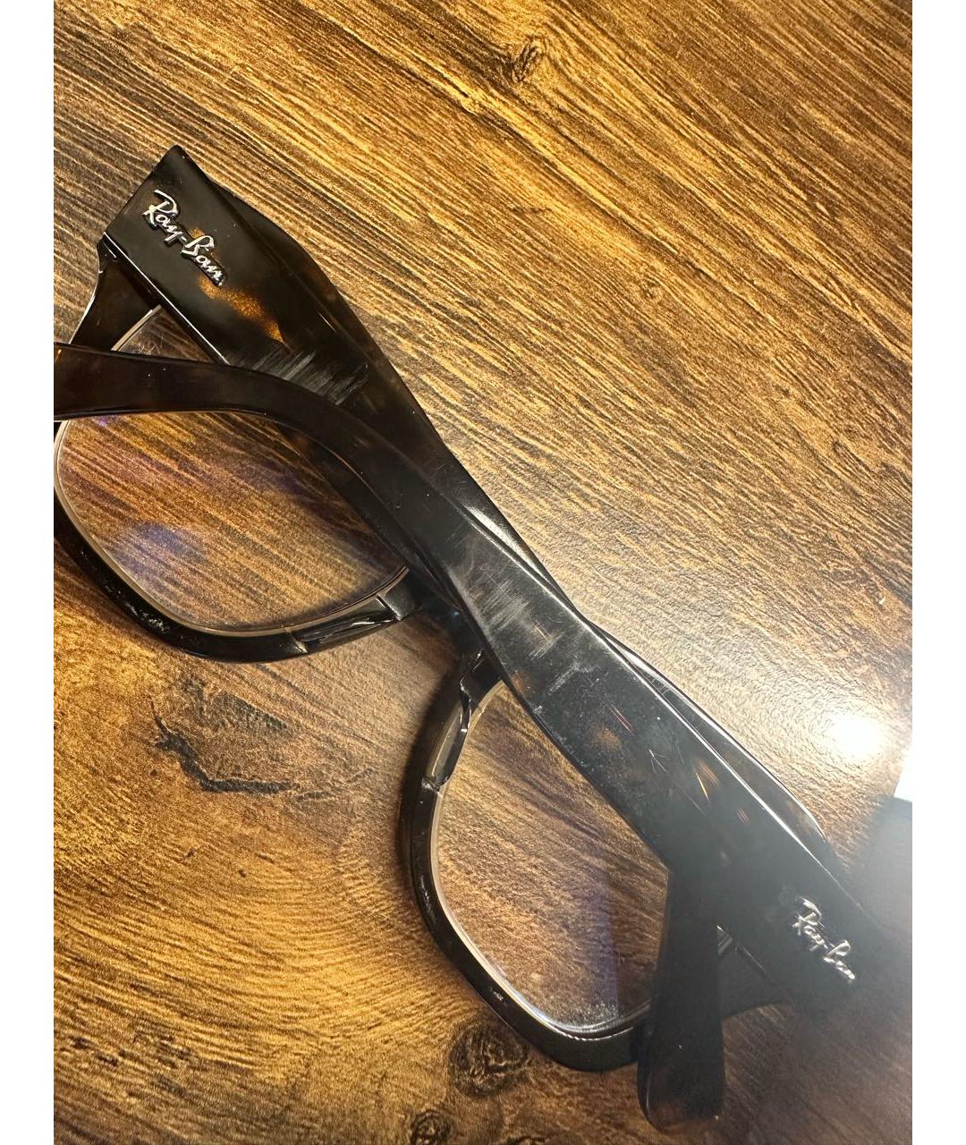 RAY BAN Коричневые пластиковые солнцезащитные очки, фото 6