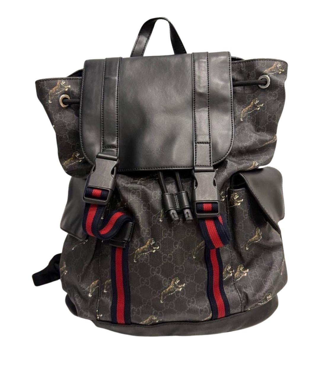 GUCCI Коричневый кожаный рюкзак, фото 1