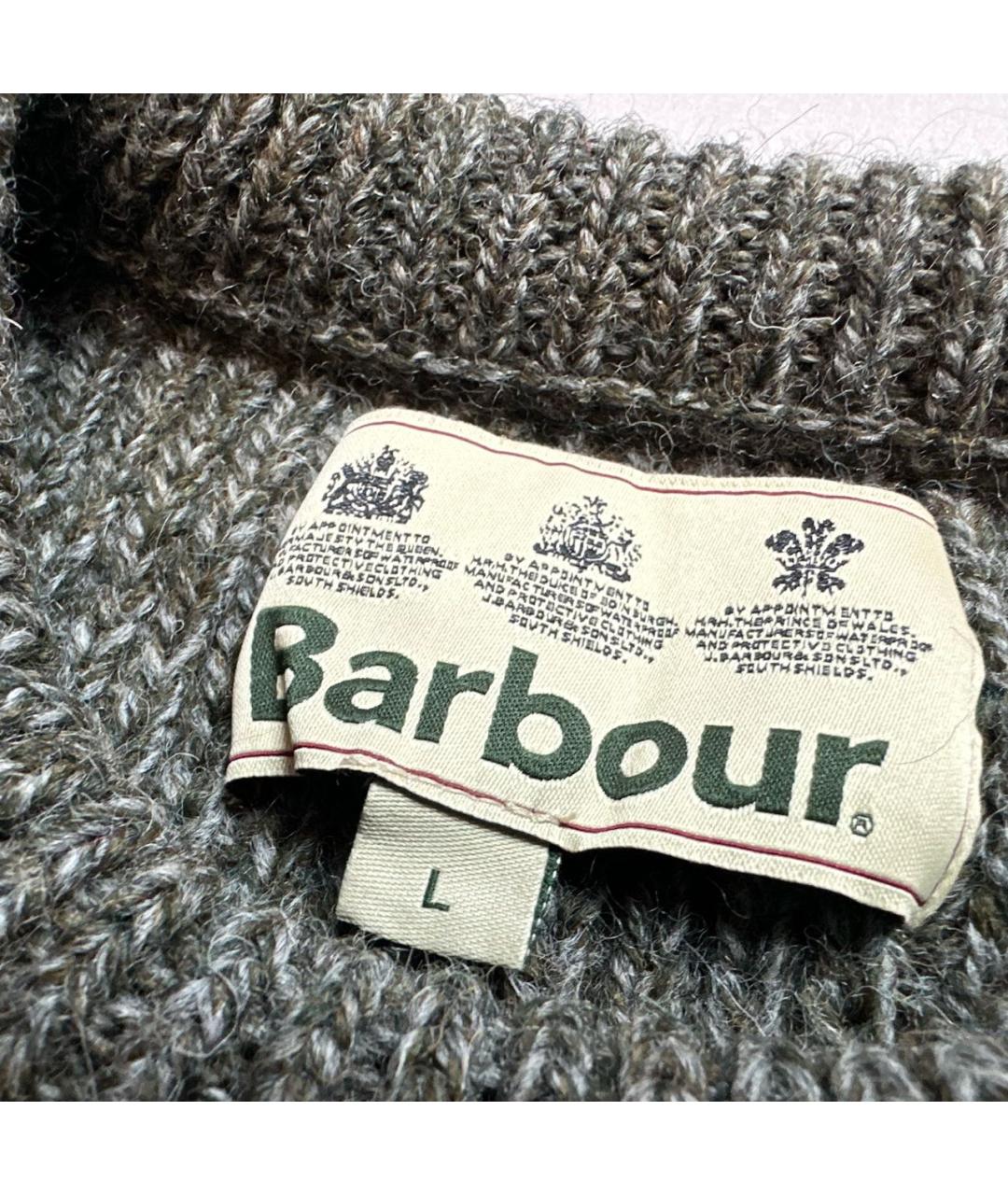 BARBOUR Зеленый шерстяной джемпер / свитер, фото 5