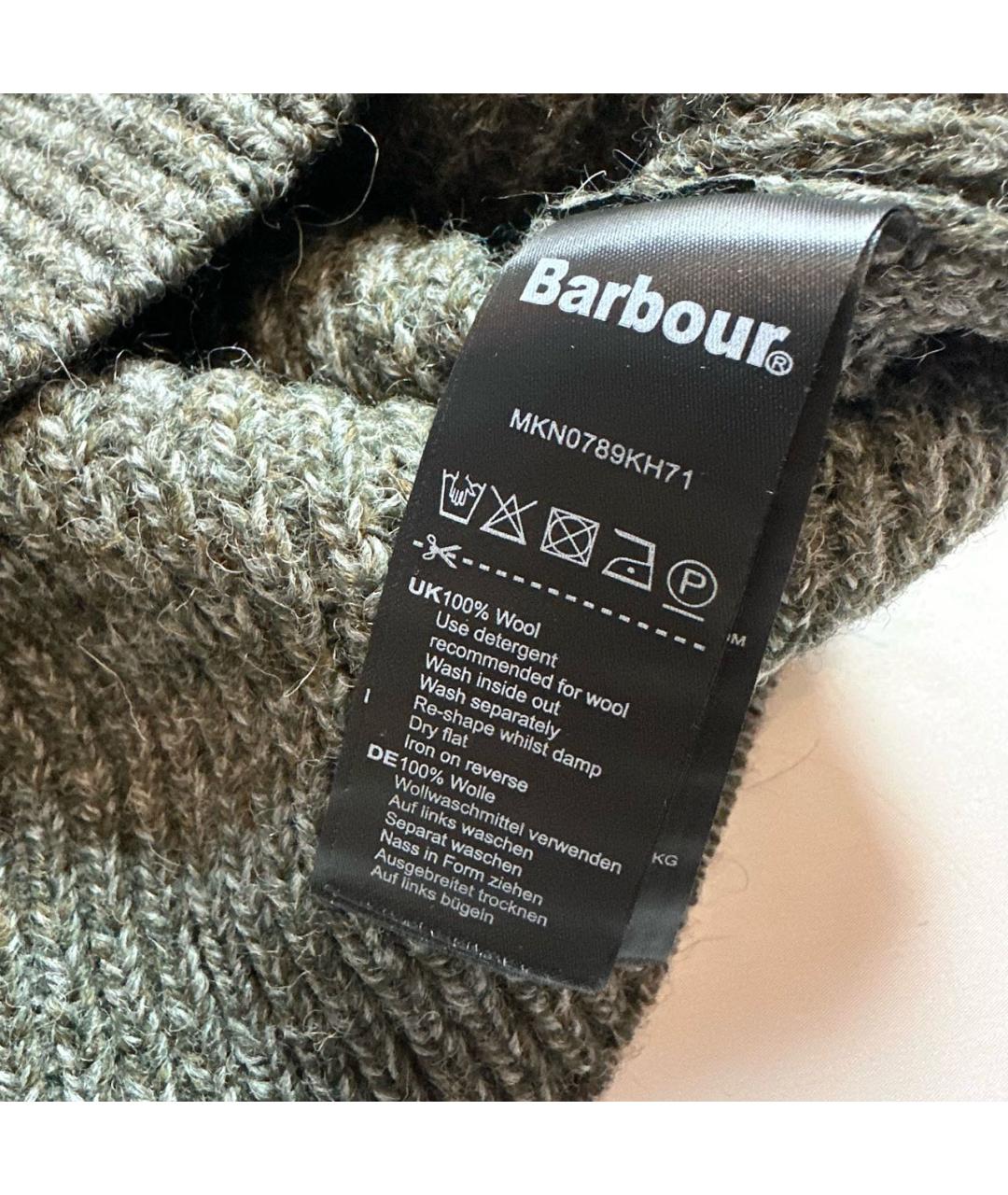BARBOUR Зеленый шерстяной джемпер / свитер, фото 8