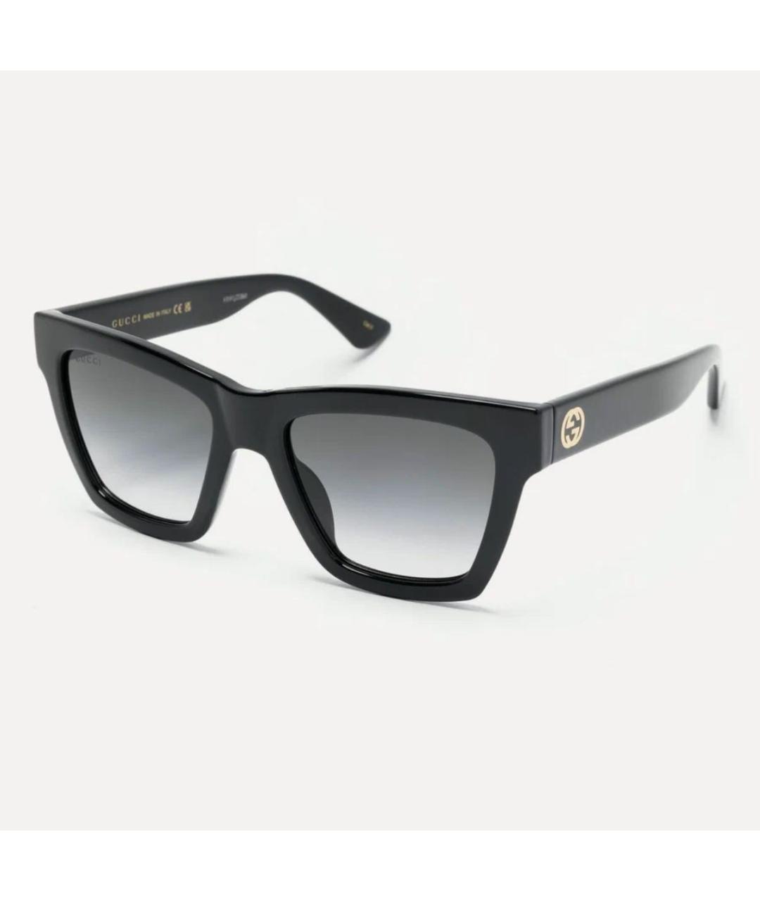 GUCCI Черные пластиковые солнцезащитные очки, фото 2