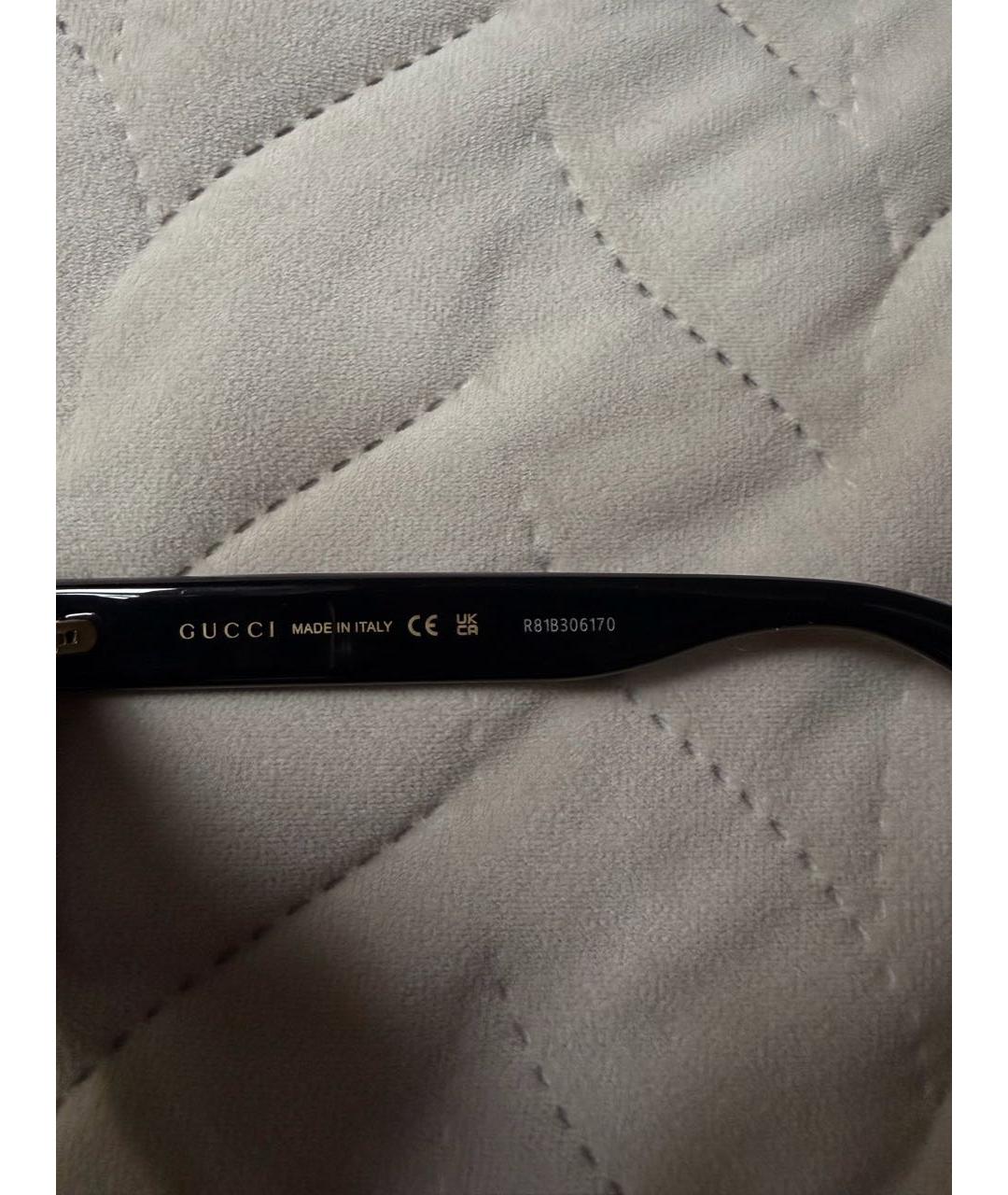 GUCCI Черные пластиковые солнцезащитные очки, фото 8