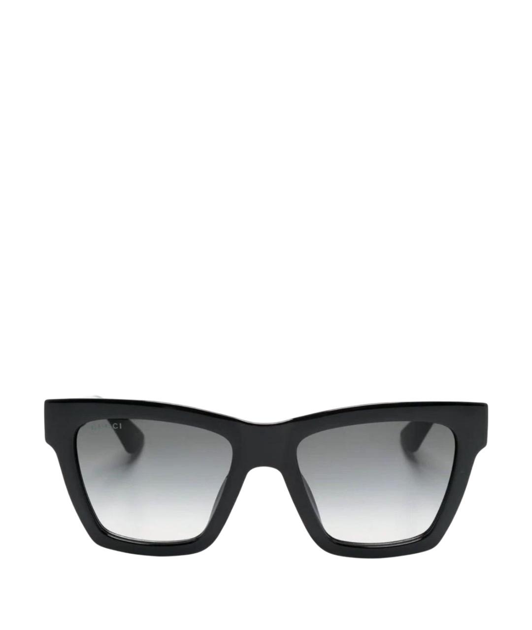 GUCCI Черные пластиковые солнцезащитные очки, фото 1
